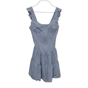 Halara light blue ruffle mini dress NWT women’s medium M
